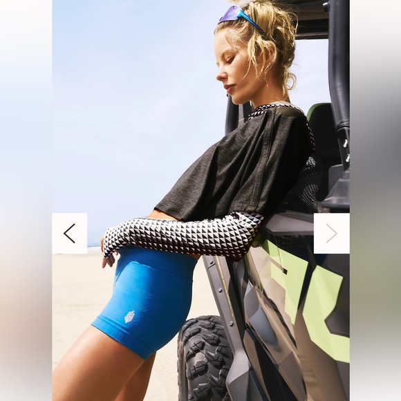 FP Movement by Free People Pants - Free People Movement Good Karma Micro Shorts in Classic Blue XS/S and M/L NWOT